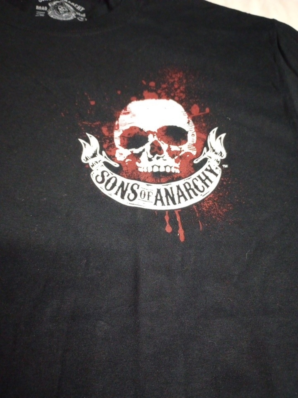 Sons Of Anarchy Black Graphic 2 Sided Tee - Skull Logo Size 3X-large